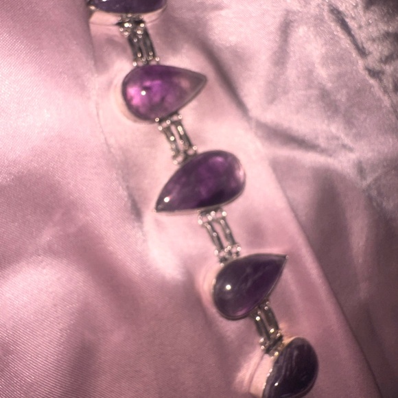 Amethyst Silver Bracelet New